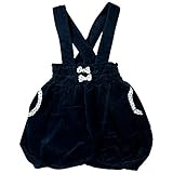 《春秋冬対応》SCHNEE(スネー) 細コール肩タスキスカート 110cm/ネイビー NO.F-661415