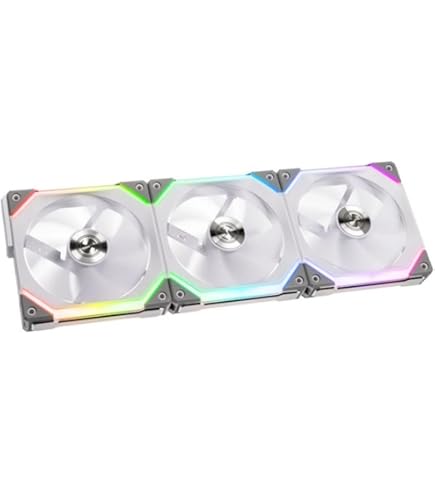 Lian Li uni fan SL 120mm ファン 3個セット Lian Li UNI FAN SL120 V2 RGB PWM Fans, 3-Pack - 120mm, black.