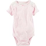 Carter's(カーターズ) ストライプレースボディスーツ ピンク ロンパース長袖 3ヶ月【並行輸入】