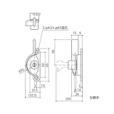中西産業 キー付クレセントL DC-LC-320