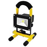 WLITE 充電式 投光器 10W ポータブル サーチライト LED 作業灯 投光器 LED 防水 昼白色 バッテリー搭載 広角 太陽光 2年保証