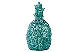 Urban Trends Collection 42509 4 Piece Ceramic Gloss Turquoise Pineapple Figurine, 5.00 x 5.00 x 10.2