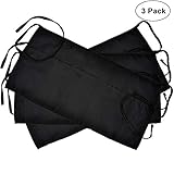 3 Pockets Cotton Waist Apron 3 Pack 60cm x 29cm Kitchen Restaurant Bistro Craft Garden Half Short Ap