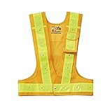多機能LEDベスト 多機能LEDベスト-YY-R (メッシュ部：黄 反射部：黄 LED発光色：赤)【代引不可】 スポーツ レジャー DIY 工具 作業着 top1-ds-1712065-ah [簡素パ