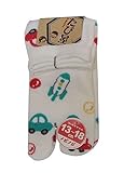 たび屋 キッズ おもちゃ ロケット くるま 柄 足袋 ソックス （日本製 子供 靴下） 13-18cm オフW