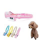 KUD 犬用メッシュマズル 犬の口輪 犬のマスク 咬みつき防止 無駄吠え 快適 通気性 犬の口 保護 犬用訓練 しつけ用品（ピンク，2S）