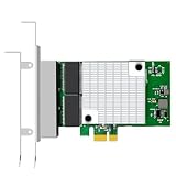 GLOTRENDS ST7387 LAN カード 4 ポート 1000/100/10Mbps NIC RJ45 LAN ポート (PCI-Express X1 接続)