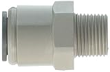 John Guest PI011603S Male Connector, 1/2 OD x 3/8 BSPT (Pack of 10) by John Guest