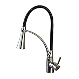 Rozin® Swivel Spout Single Hole Kitchen Faucet Pull Down Sprayer Sink Mixer Tap [並行輸入品]
