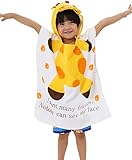 Infant Kids Animal Design Hooded Bath/Beach Poncho Towel Giraffes by Bienvenu
