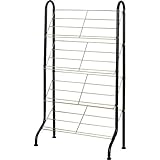 シューズラック(靴立て) スチール スリム 【8足まで収納可】 幅54cm ブラック（黒）【組立品】【代引不可】 生活用品 インテリア 雑貨 インテリア 家具 その他のインテリア 家具 top1-ds-980436-ah [簡素パッケージ品