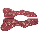 Walfront 2個入り ギターガード アンチスクラッチガード プレートハード プラスチックピックガード 自己接着ギターアクセサリーギフト 赤 アコースティックギター ピックガード アコースティックギター ピックガード