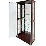 コレクション ケース ガラス 棚付き 木製 コレテ 高さ100cm ブラウン