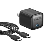 Anker Nano Charger (35W) with USB-C & USB-C ケーブル ブラック