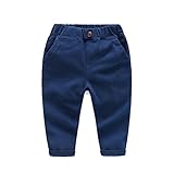 QIUXL男の子ダメージ ボーイズ ジュニア ロング ジーンズ ウエスト カジュアル ゆったり スキニー ポケットスタイル子供服 春秋冬 通園 (blue-90)
