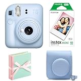 【本体+専用ケース+フイルム10枚+ミニアルバム】富士フイルム チェキ12 インスタントカメラ instax mini 12 パステルブルー フジフイルム INS MINI 12 BLUE