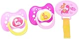 Little Beginnings 2 Piece Printed Pacifier with Clip, Dino by Little Beginnings