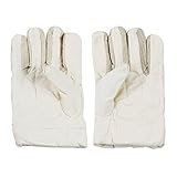 Fenteer 牛革　白　溶接保護　手袋　耐火性　耐熱性　労働安全　手カバー　労働者向け　30cm