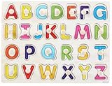 Dream's Tail 子供 ペグパズル 図形 型はめ 頭の体操 知育玩具 右脳訓練 幼児教育 数字 計算 英会話 木のおもちゃ 全２２種 (ABC大文字)
