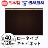 ロータイプキャビネット　幅120　奥行40 （LUC-1240） (ダークブラウン)