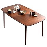 ダイニングテーブル 135 × 75 cm ウォールナット 天然木 突板 ブラウン 49600017 BR