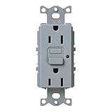 Lutron SCR-15-GFTR-BG Satin Colors 15A GFTR Electrical Socket Receptacle, Bluestone by Lutron [並行輸入品