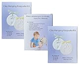 Clay Handprint, Footprint or Paw Print Keepsake Kit - Dries Stone Hard - No Bake - Air Drying (Makes