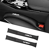 車 隙間クッション 新型 アクア 10系 NHP10 mxpk11 GR 対応 車用 隙間埋め シートコンソール ゴミ小物類 落下防止 シートサイドクッション 耐久性良い PUレザー製 カー用品 便利グッズ 運転席 助手席対応 専用車ロゴ付き 左右対称 2本入り(ブラック,アクア 適用)