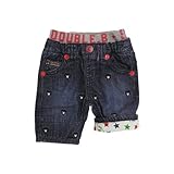 (ミキハウス)ダブルB DOUBLE.B プチベア刺繍７分丈パンツ　100ｃｍ　インディゴブルー（33）
