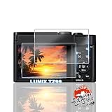 用 Panasonic LUMIX TZ99 保護フィルム ガラスフィルム ２枚 【国産AGC旭硝子素材】 用 LUMIX TZ99 / FZ85D / FZ1000 II / TX2 / LX100 II フィルム 全面保護 用 TZ99 保護フィルム 耐衝撃 硬度9H 用 LUMIX DC-TZ99 液晶保護フィル アクセサリー 高透過率 超薄型 飛散防止 自動吸着 気泡なし 簡単貼り付け ケースに干涉なし
