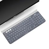 K780ワイヤレスキーボードプロテクタースキンアクセサリー用透明シリコンキーボードカバースキンアクセサリー(透明)