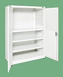 保管システム収納庫 鍵付き パンチングパネル付き 幅1200×奥行640×高さ1800mm 耐荷重250kg/段 SKE-PNH1263PW