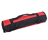 QEES ツールバッグ 道具袋 工具バッグ 58.5*35cm 便利 600Dオックスフォード 耐震 防水 多機能 箱 便利 ハンドル付きレッド 巻き ツールロール ブラック グリーン ブルー 赤 3