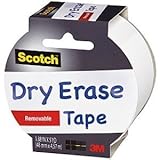 Scotch ( TM ) Dry Eraseテープ1.88 " x5yd-white