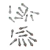 Dolity 20ピース　 8mm　 12V　 LED　メタル　インジケータ　ダッシュ　ライト　XD8-2　部品　　省エネ製品