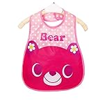 出産祝い　ベビー　赤ちゃん　食事用スタイ　ビブ　よだれかけ　エプロン　前垂れ　防水　防汚　洗いやすい　快適　1-3歳（ベアー）