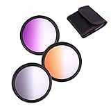 カメラグラデーションカラーフィルター 82mm オレンジ パープル グレー グラデーションフィルターセット Sigma 10-20mm f/3.5 EX DC HSMレンズ用 Sigma 135mm f/1.8 DG HSMアートレンズ用