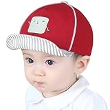 Feiscat 子供帽子 可愛い 男の子 ハット 赤ちゃん帽子 女の子 新生児 ベビー ハット 夏 赤ちゃん キャップ おしゃれ べび帽子 野球帽 お出かけ シンプル (ワイン)
