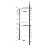 突っ張り壁面間仕切りワードローブ　幅90cm　背板無しタイプ　ホワイト色