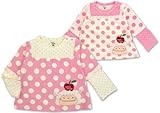 (サニーシープ)Sunny Sheep 【SunnySheep】 サニーシープ みずたま柄 重ね着風 接結天竺×スムス ひつじちゃんアップリケ 長そでTシャツ 80cm/90cm/95cm 95 本体