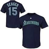 カイル・シーガーSeattle Mariners # 15 MLBメンズPlayer Name & Number Tシャツ XX-Large