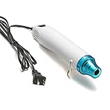 ヒートガンミニ 小型軽量 熱風機 ホットエアガン エンボスヒーター 300W 乾燥 補修 塗料適用White