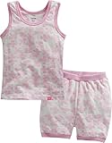 [Vaenait Baby]キッズ12ヶ月-7歳綿100％ルームウェアノースリーブパジャマ寝間着上下セット Clover Pink S