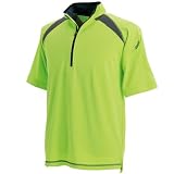 TS DESIGN(ティーエスデザイン) CORE FIT ミッドレイヤー半袖ハーフジップシャツ tw-3015 ライトグリーン M
