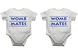 Womb Mates Boys Twins Baby Vests Bodysuits Baby Grow Set of 2 (12 - 18 Months) by 2Personal