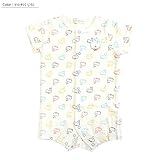 (ボリボンウーフ)boribon oeuf 半袖カバーオール/ショートオール（マランシリーズ/オーガニック)/マルチ(くじら) 80cm