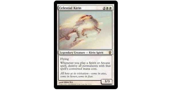 Amazon マジックザギャザリング Mtg 白 英語版 天界の麒麟 Celestial Kirin Sok 3 レア トレカ 通販