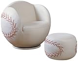 Acme 05528 2-Piece All Star Set Chair and Ottoman, Baseball [並行輸入品]