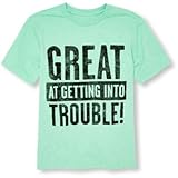 THE CHILDREN'S PLACE(ザ・チルドレンズプレイス) ボーイズショートスリーブグラフィックティ S/Dエコグリーン トップス半袖Tシャツ 7～8歳【並行輸入】