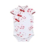 かわいい人気な幼児ベビーの赤ちゃんの女の子の幸運な太陽服漫画クリスマス鹿のロンパーヘッドバンド2個セットの服 ポリエステル 素材 満月/出産祝い/プレゼント夏 (95, レッド)